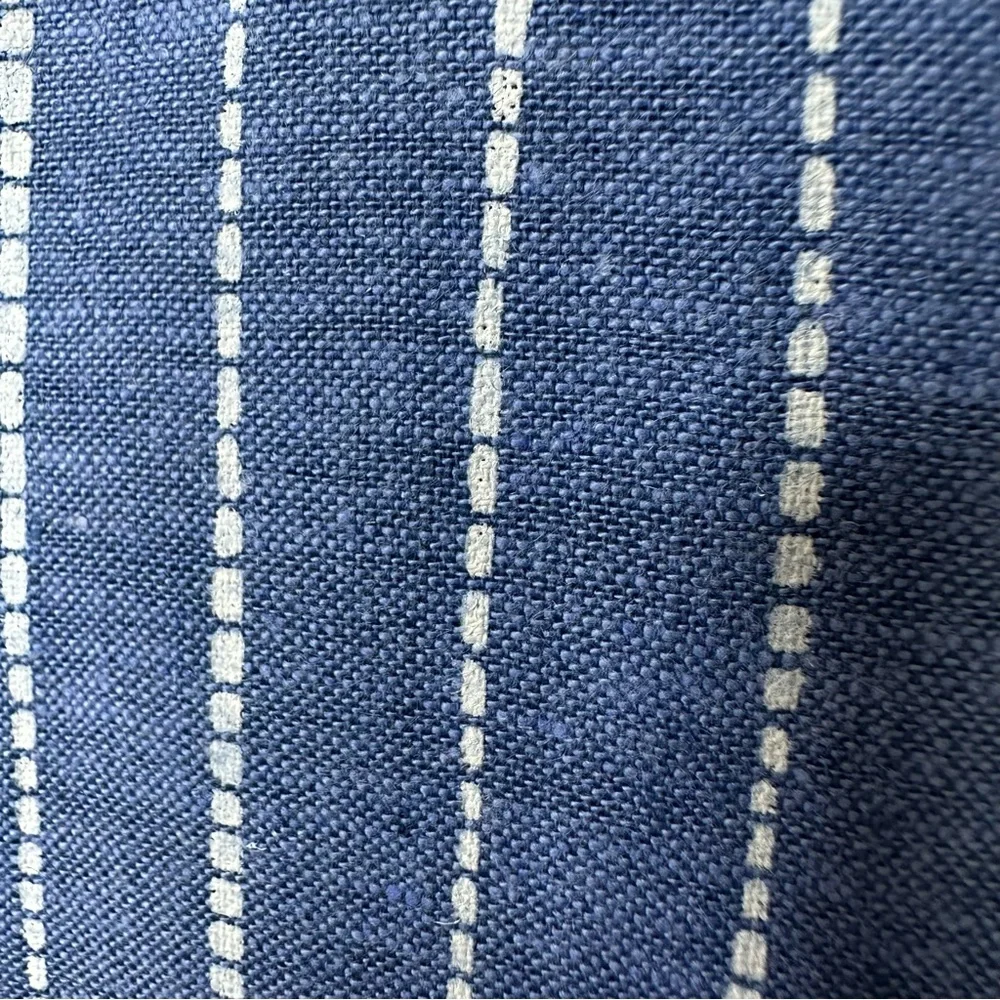 Habitat Linen Cotton Vertical Rope Stripe Wide Leg Crop Pants - Picture 6 of 13